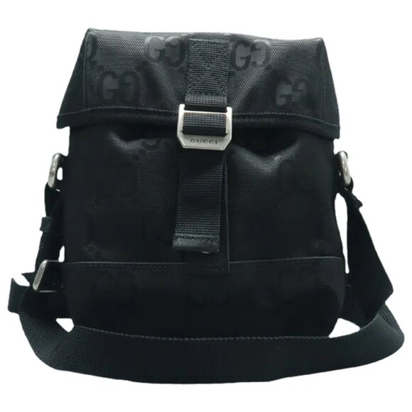 GUCCI Black Cloth Shoulder Bag 719-061825 - Picture 1 of 12